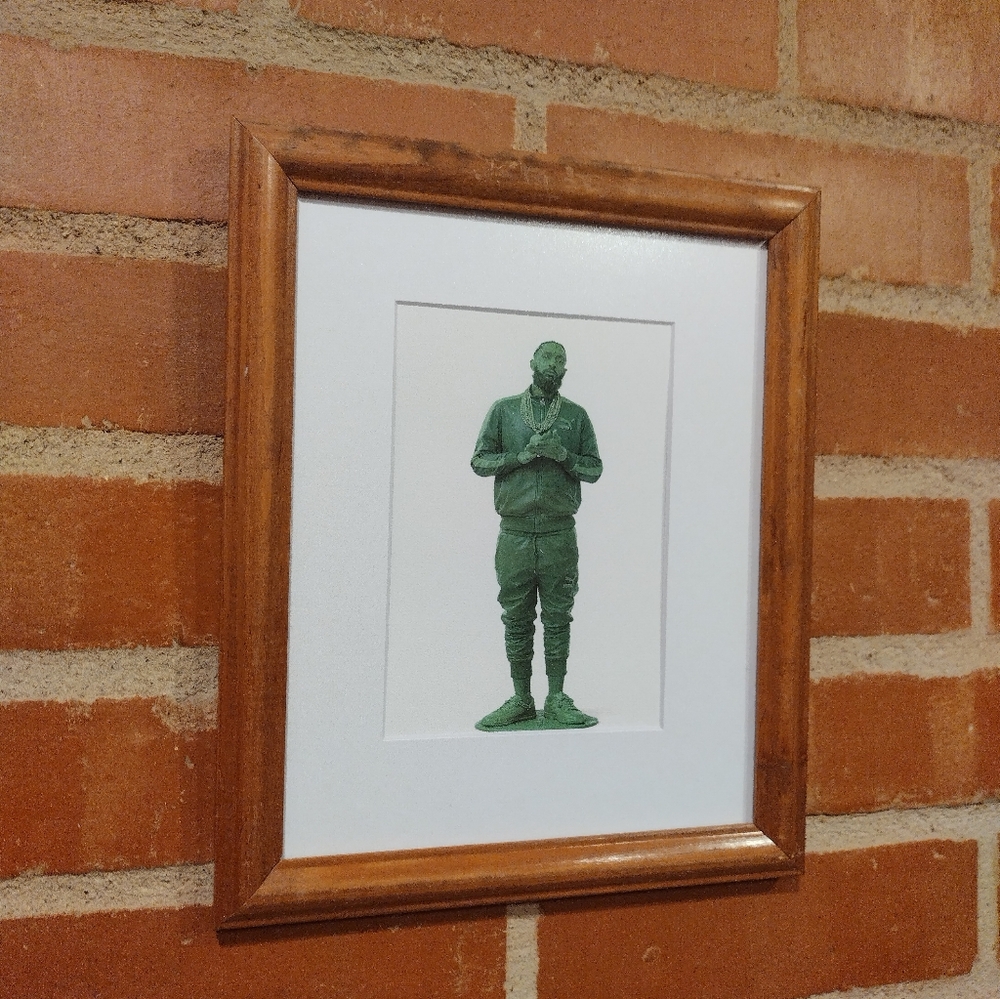 Nipsey Hussle Plastic Army Man Framed Art Print By Neon Nicho